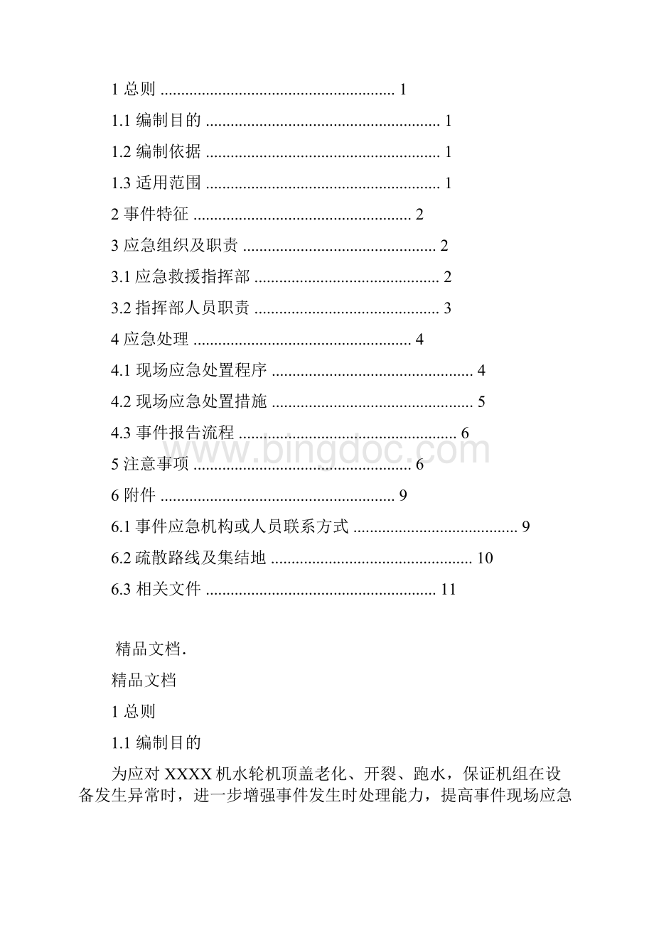 水电站水轮机室顶盖大量跑水现场应急处置方案上课讲义.docx_第2页