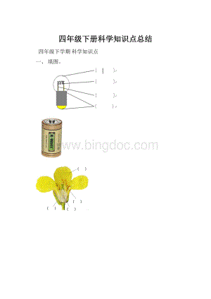 四年级下册科学知识点总结.docx