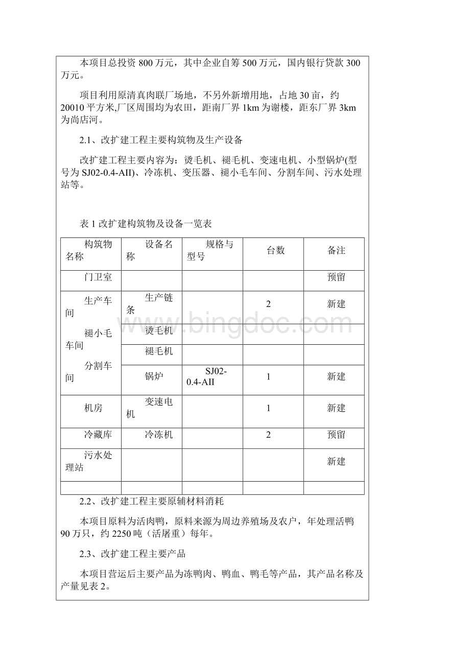 某厂90万只肉鸭生产线项目环评报告肉鸭屠宰项目.docx_第3页