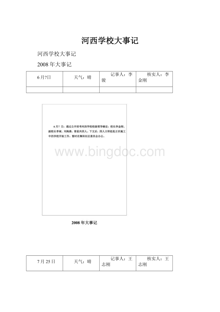 河西学校大事记.docx_第1页