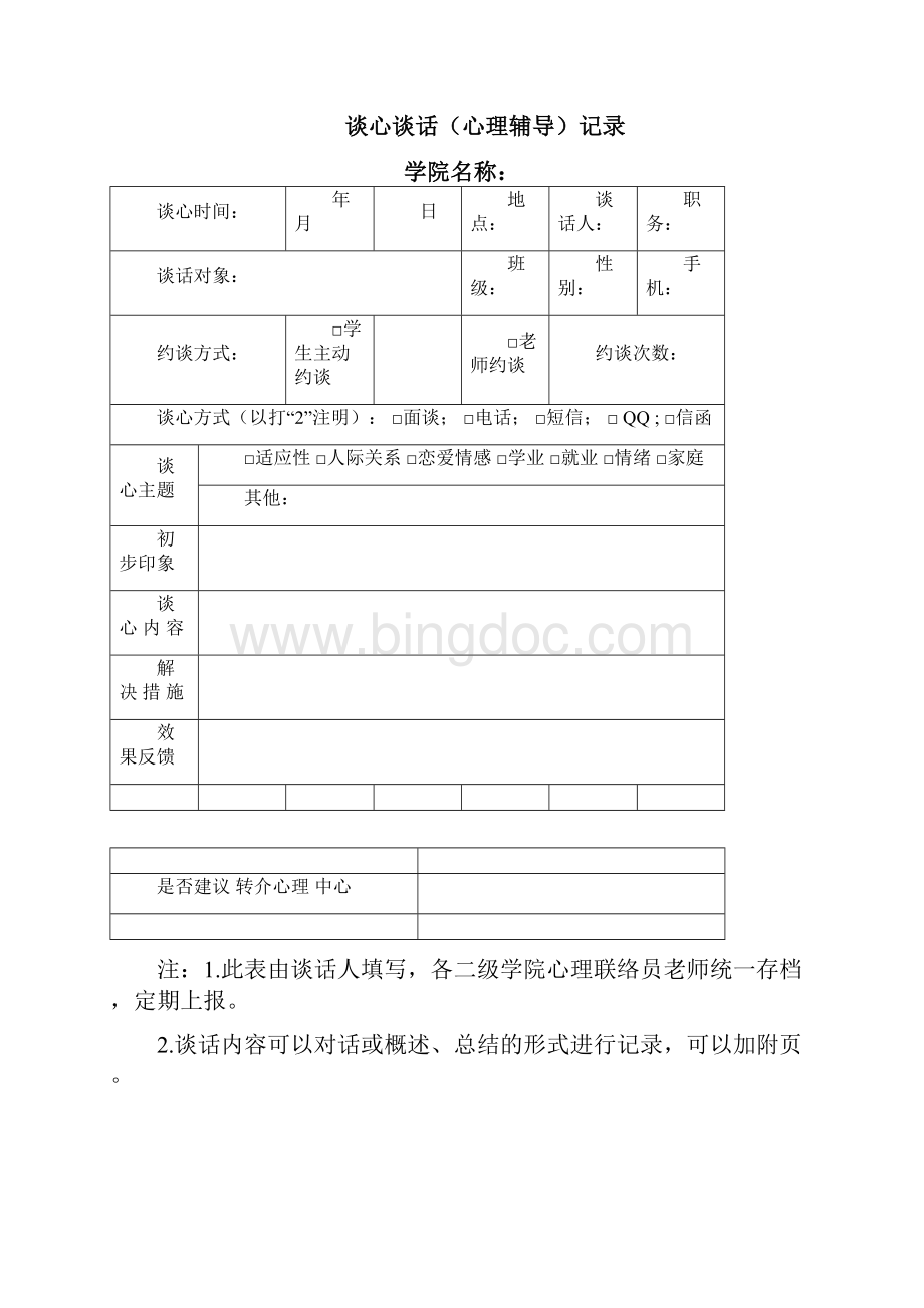 辅导员班主任谈心谈话记录表.docx_第3页