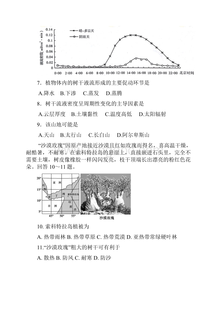 福建省漳州市届高三考前模拟考试二文科综合试题 Word版含答案.docx_第3页