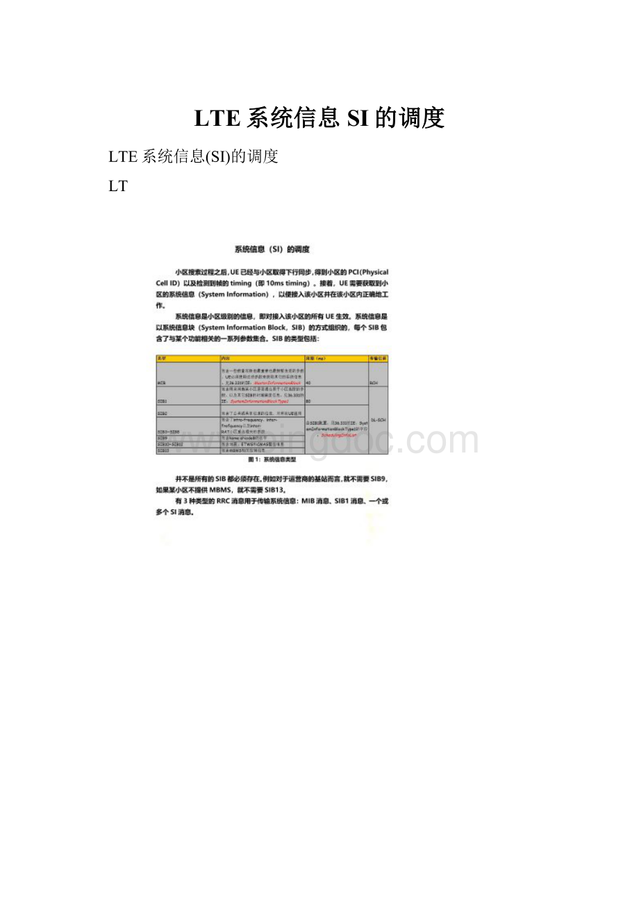 LTE系统信息SI的调度.docx