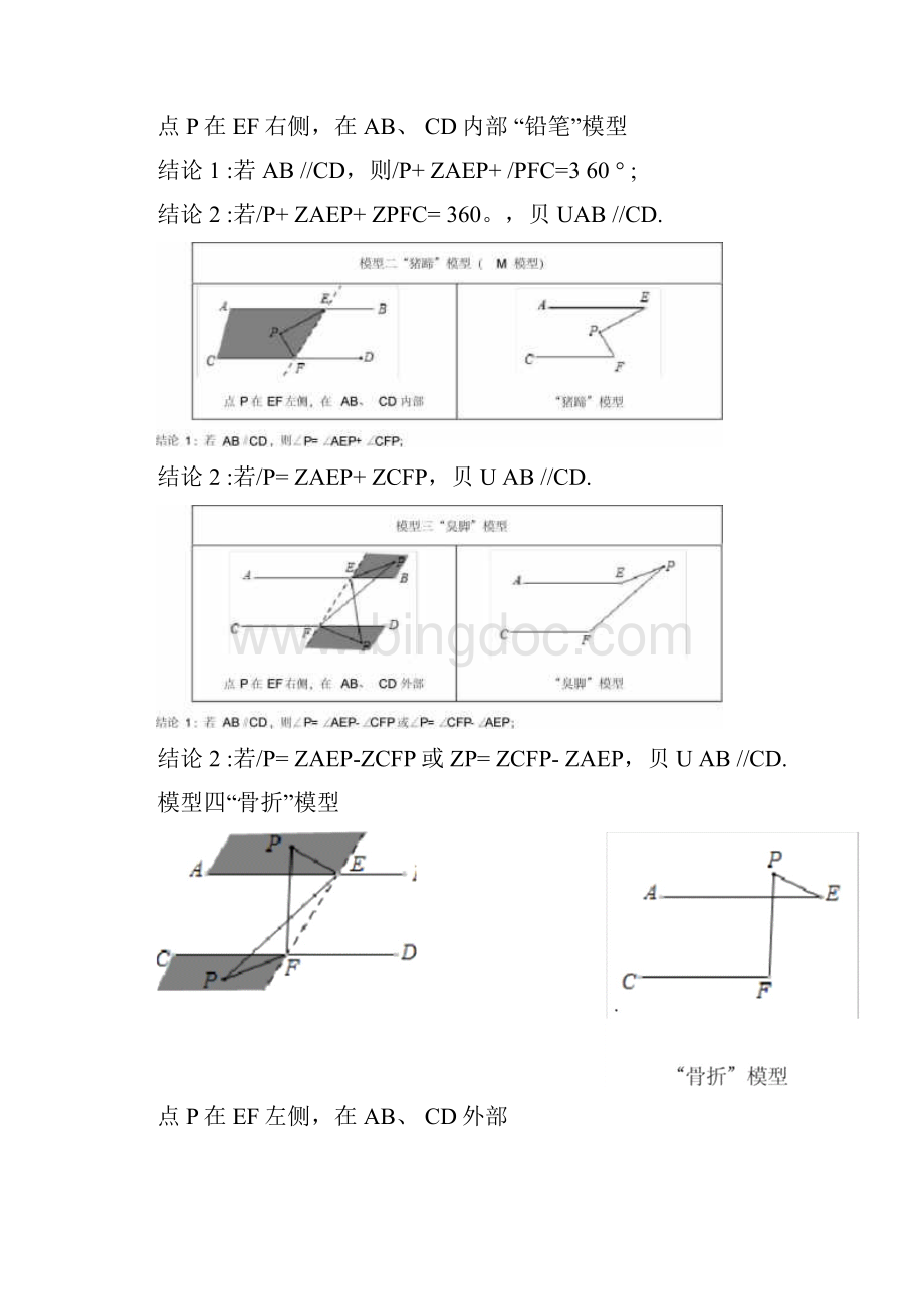 平行线知识点四大模型.docx_第3页