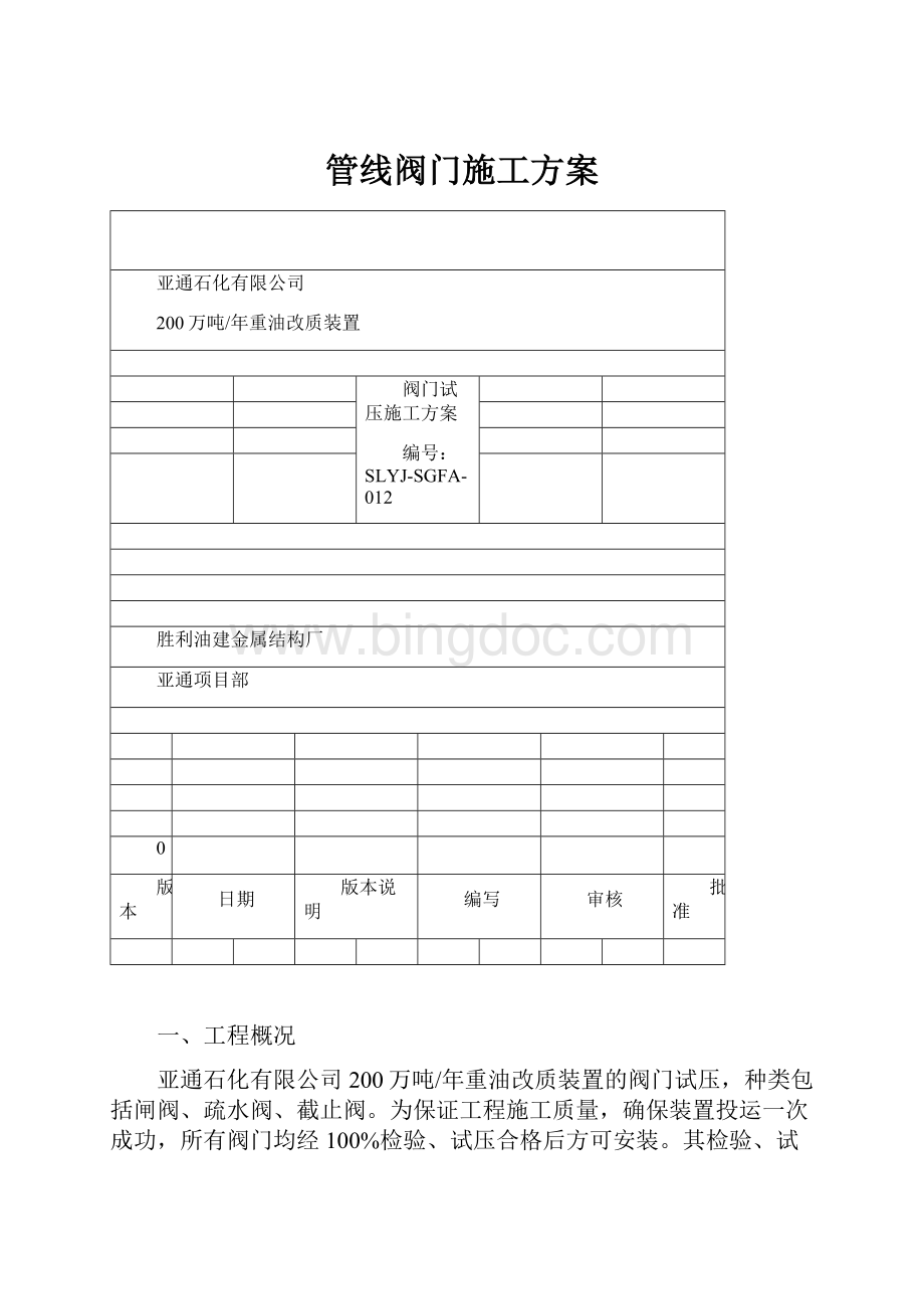 管线阀门施工方案.docx