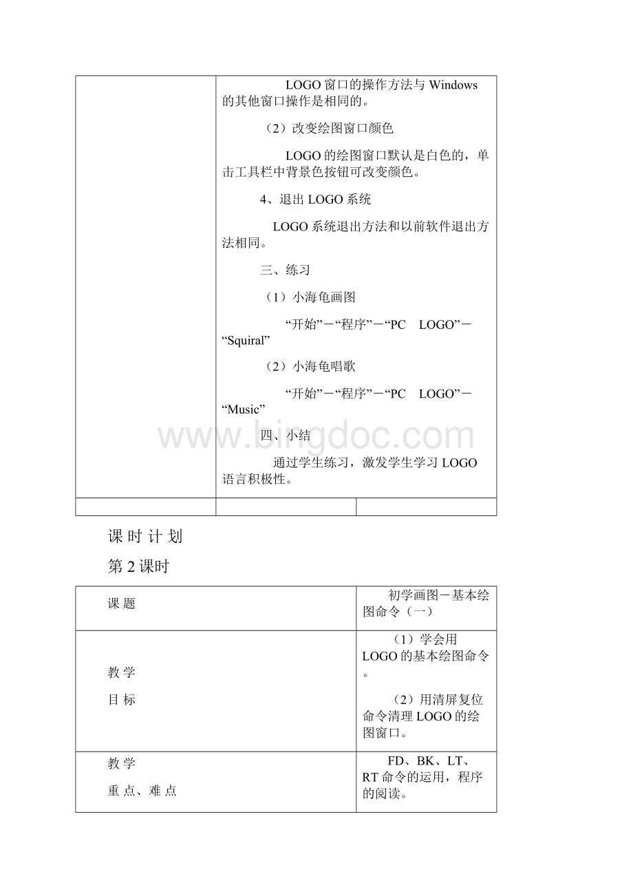 小学五年级全册logo教案.docx_第2页