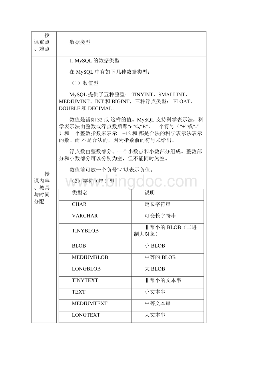 MySQL数据库技术教案课程.docx_第3页