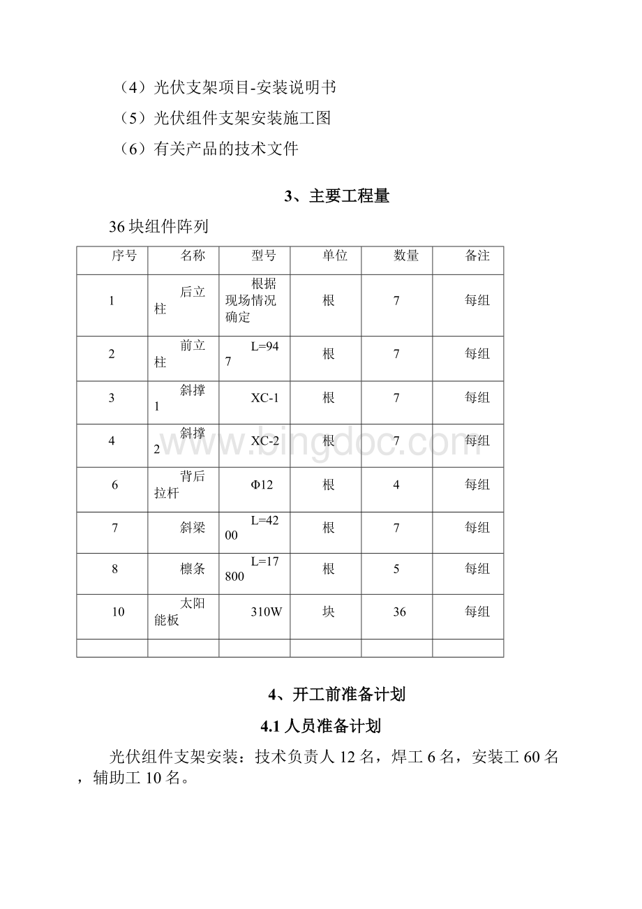 光伏组件支架和太阳能板安装工程施工组织方案.docx_第3页