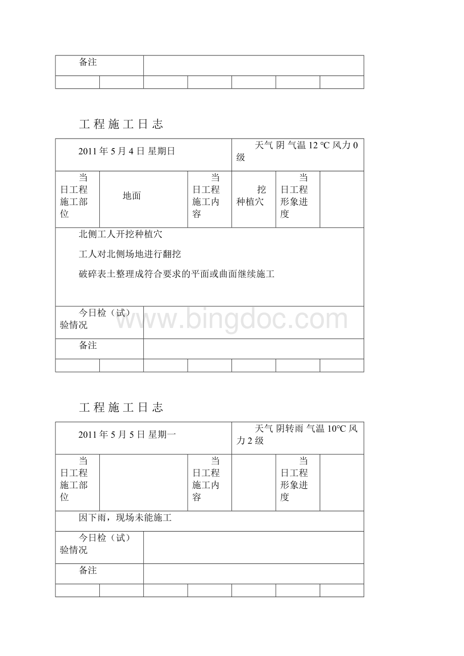 绿化施工日志.docx_第3页