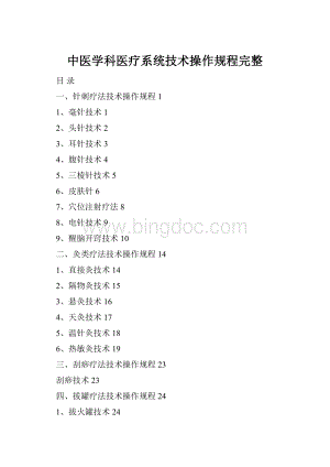 中医学科医疗系统技术操作规程完整.docx