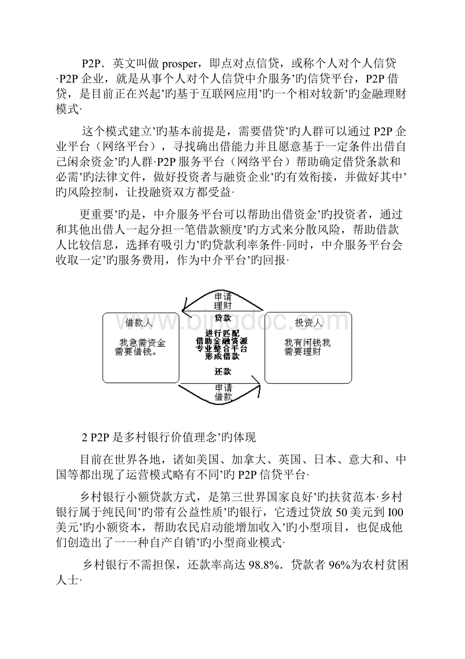 P2P融资平台项目建设经营创业项目商业计划书完审定稿.docx_第2页