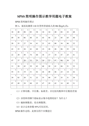 SPSS简明操作图示教学用题电子教案.docx