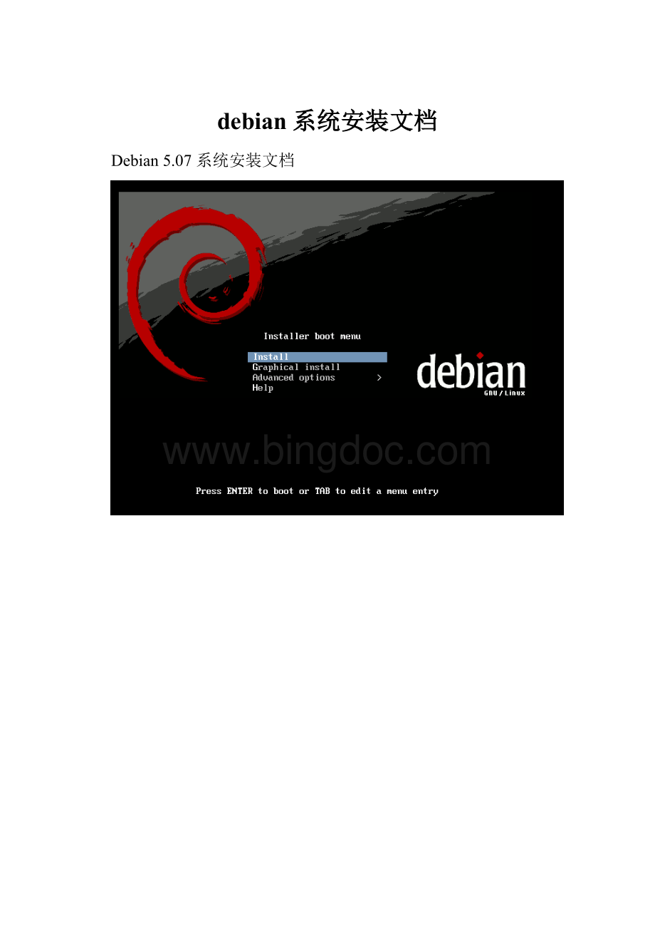 debian系统安装文档.docx