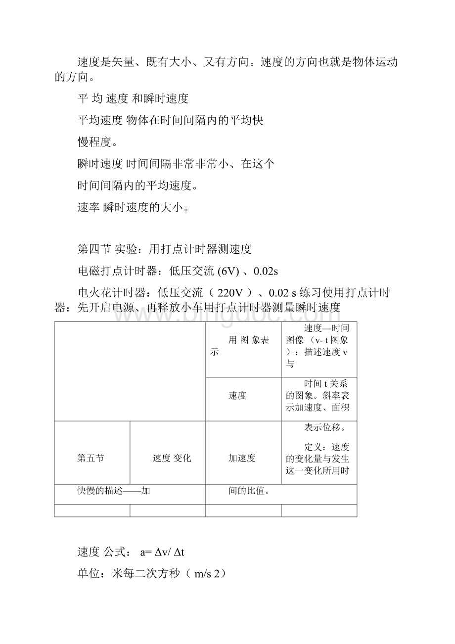 超详细完整版高一物理必修一知识点归纳整理.docx_第3页