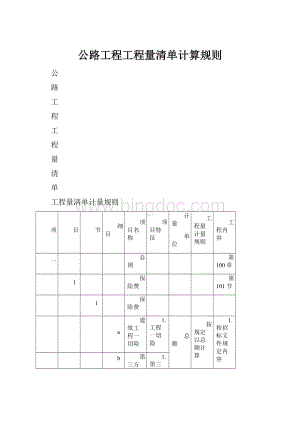 公路工程工程量清单计算规则.docx