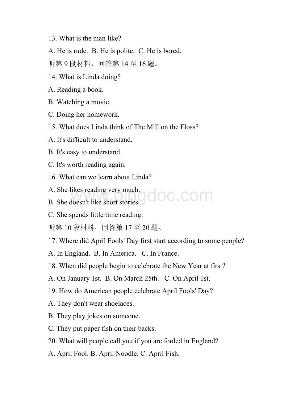 经典11高一英语上学期第三次月考试题.docx_第3页