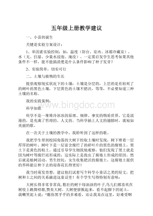 五年级上册教学建议.docx