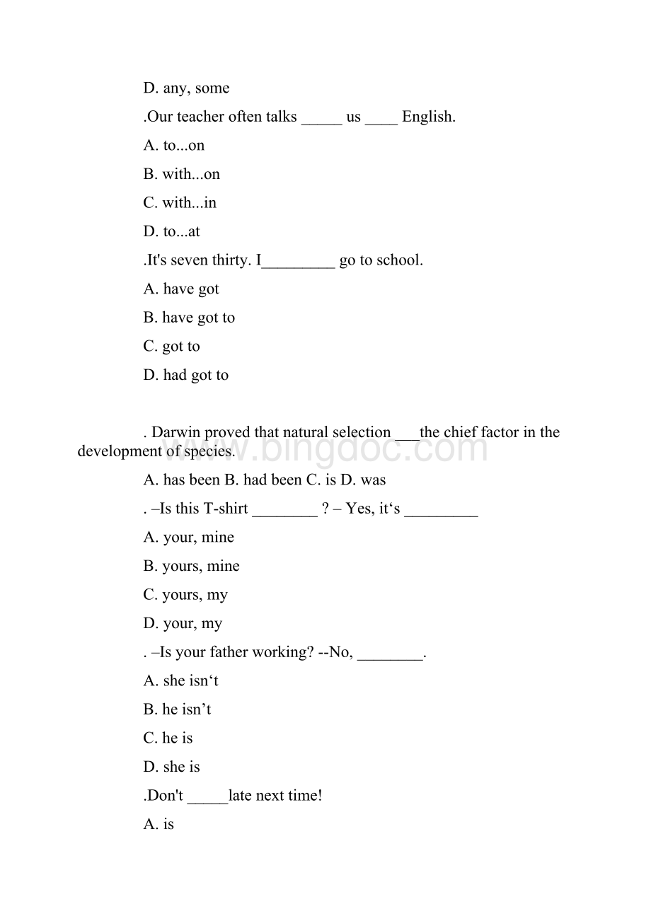 小升初六年级英语单选题练习题大全6.docx_第3页
