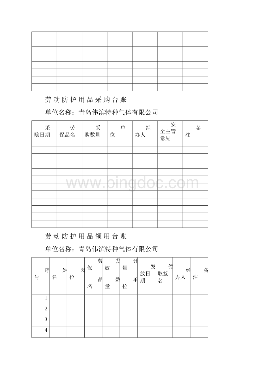 劳动防护用品台账.docx_第2页