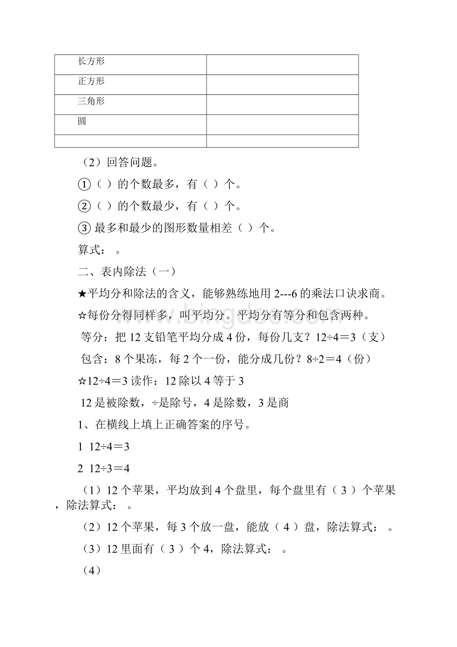 培优密卷人教版小学数学二年级下册数学复习提纲.docx_第2页