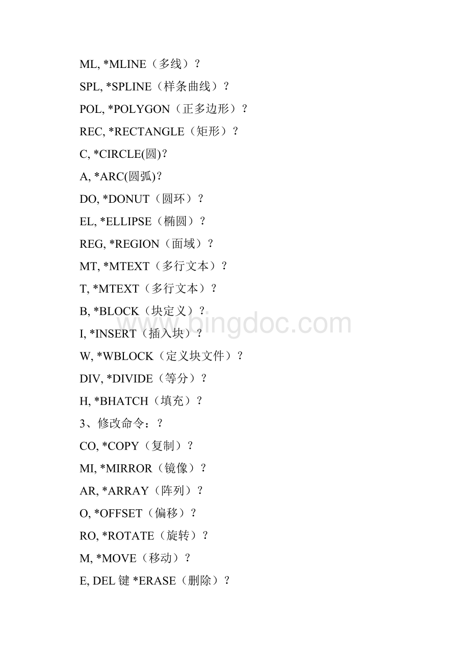 天正建筑常用快捷键.docx_第2页