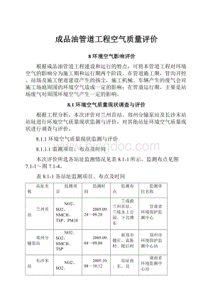 成品油管道工程空气质量评价.docx