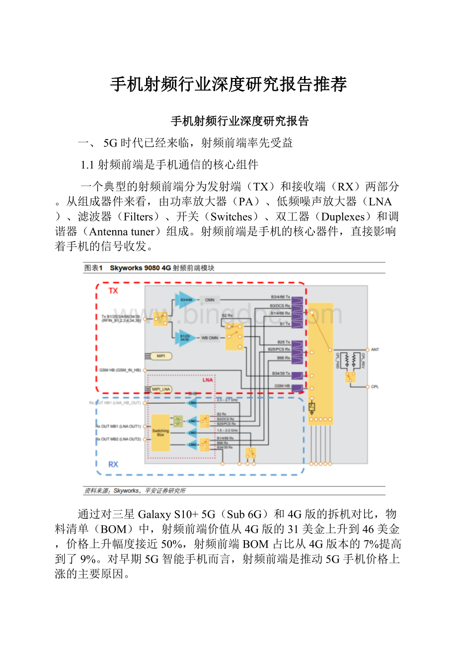 手机射频行业深度研究报告推荐.docx