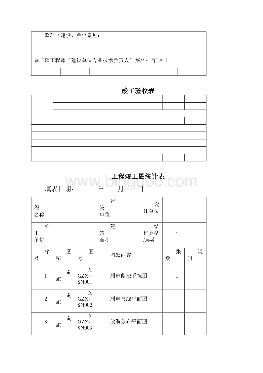 建筑智能化系统竣工验收资料模板.docx_第3页