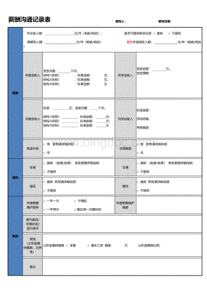 【表格】薪酬沟通记录表.xlsx