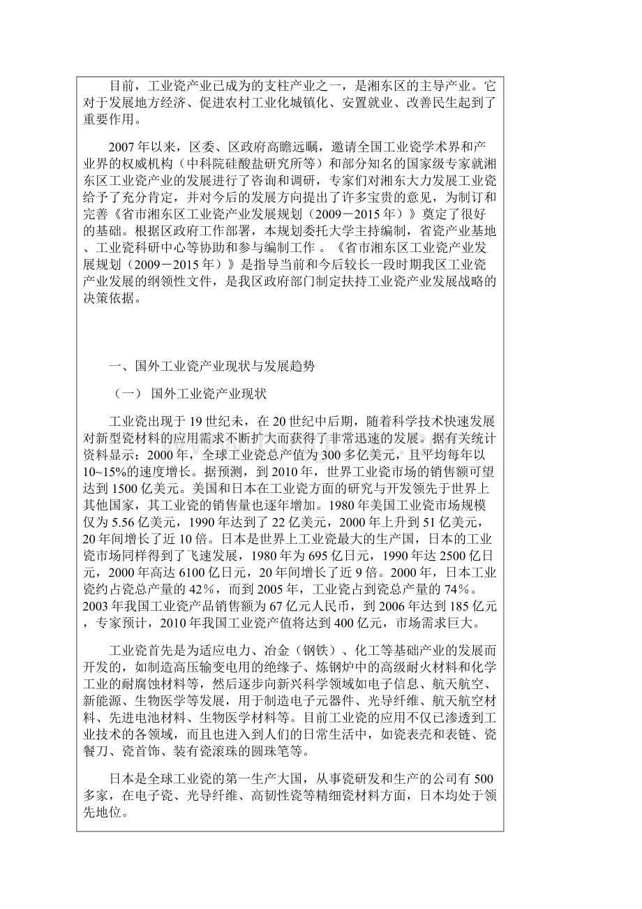 江西省萍乡市湘东区工业陶瓷产业发展规划报告.docx_第2页