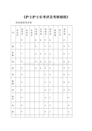 《护士护士长考评及考核细则》.docx