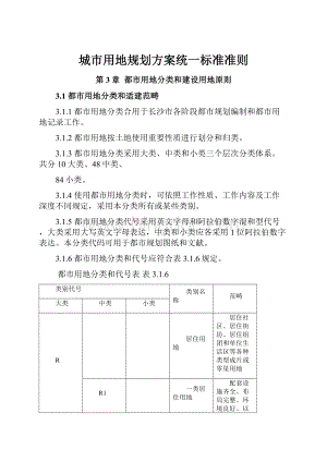 城市用地规划方案统一标准准则.docx