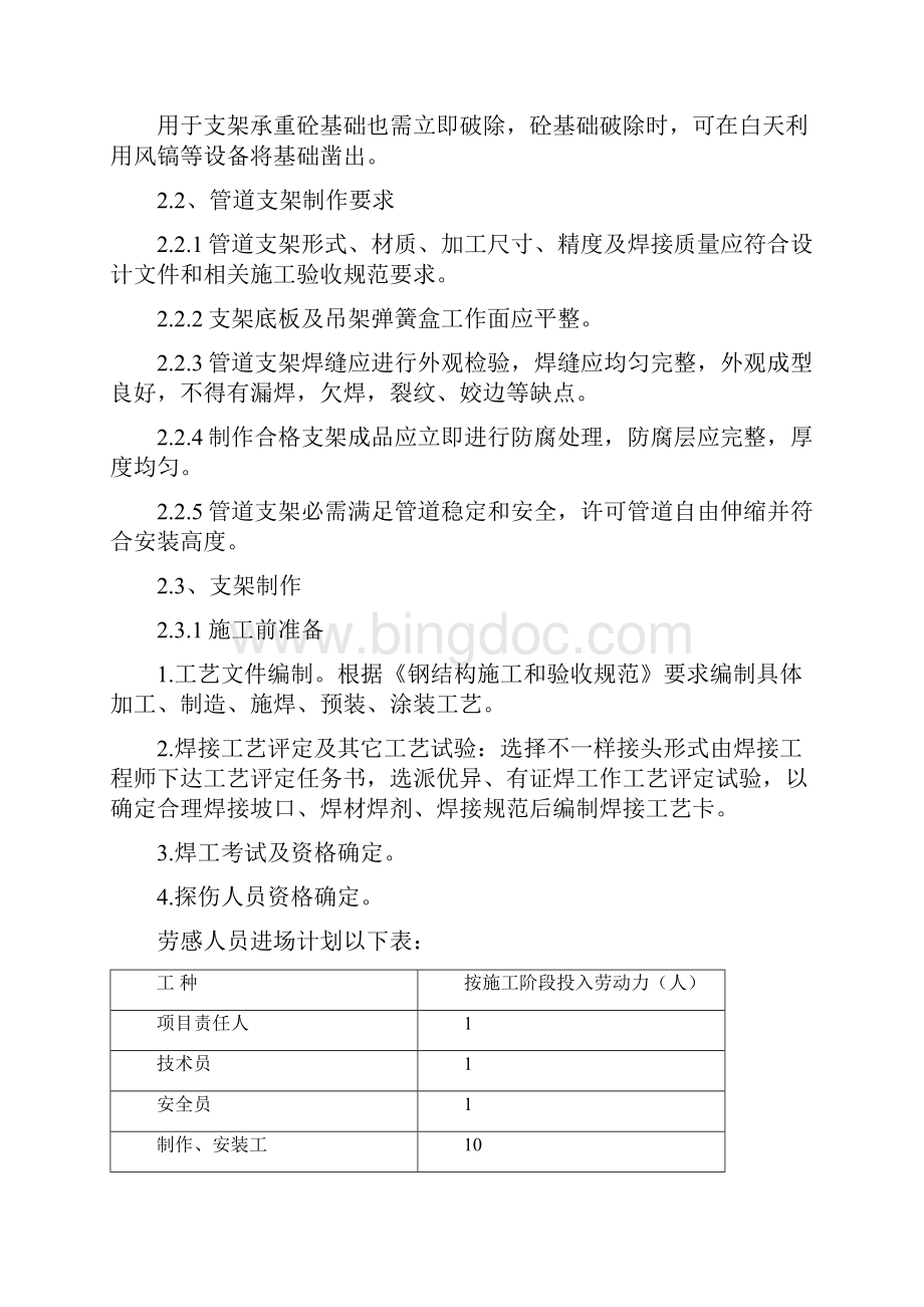 管道支架制作安装综合项目施工专项方案汇总.docx_第3页