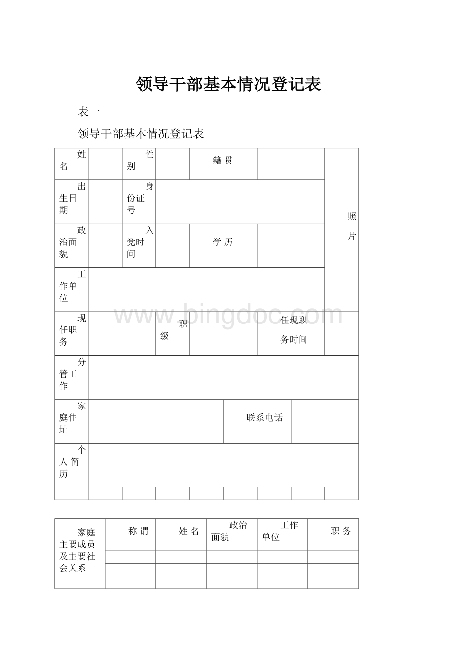 领导干部基本情况登记表.docx_第1页