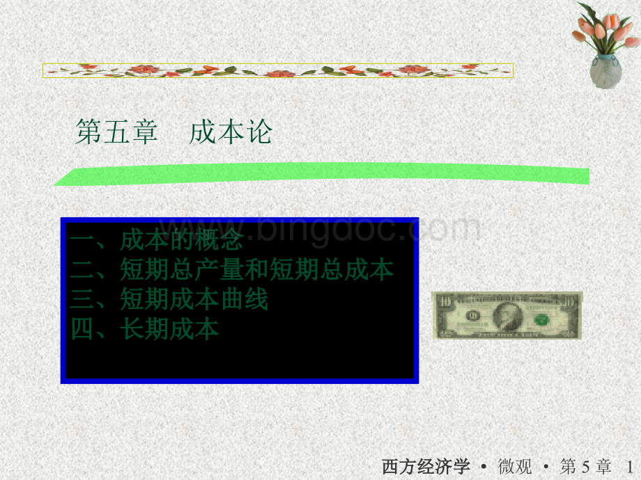 某公司短期总成本管理与财务知识分析概念.pptx