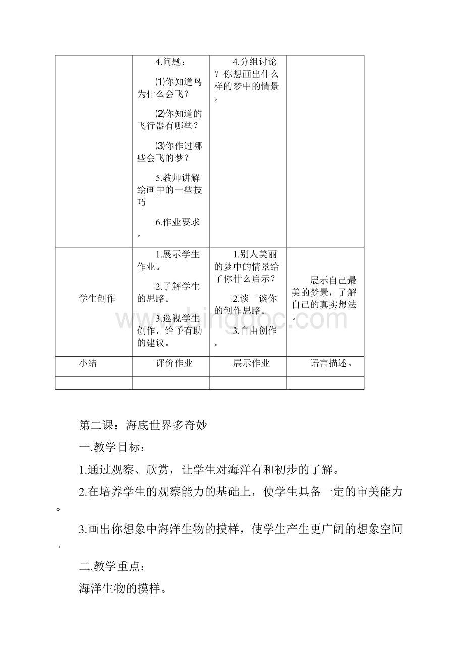 岭南版一年级下册美术教案全册汇编.docx_第2页