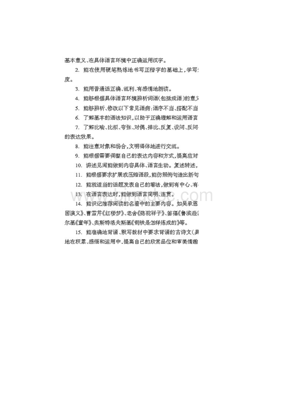 哈尔滨市中考考试说明 之 语文.docx_第2页