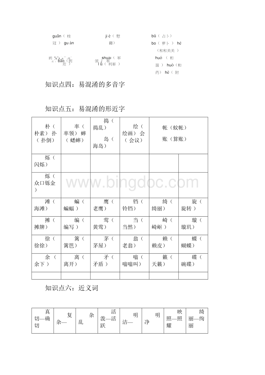 部编版四年级语文下册期末总复习知识点梳理知识点梳理.docx_第2页