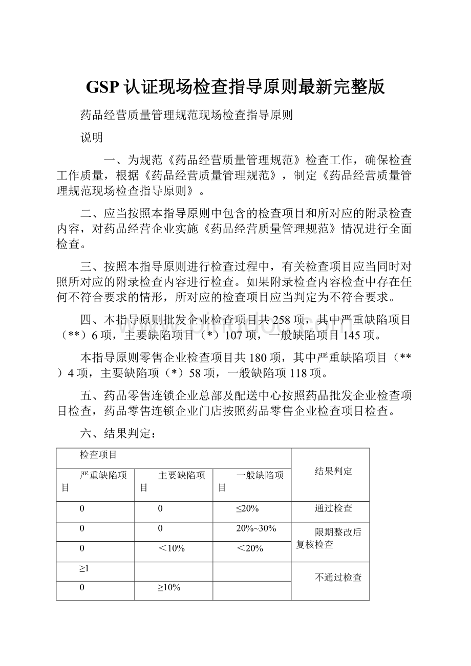 GSP认证现场检查指导原则最新完整版.docx_第1页