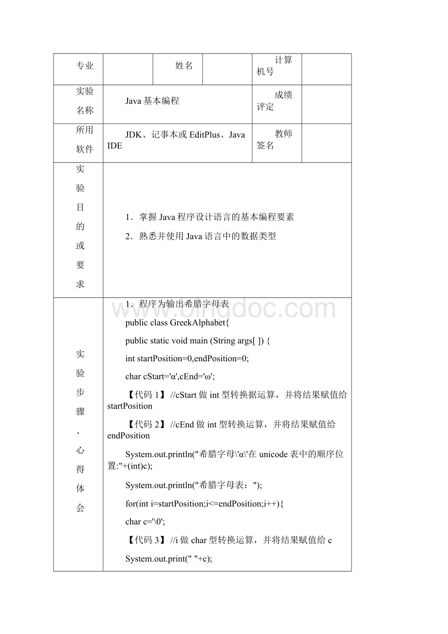 《面向对象程序设计Java》实验报告.docx_第3页