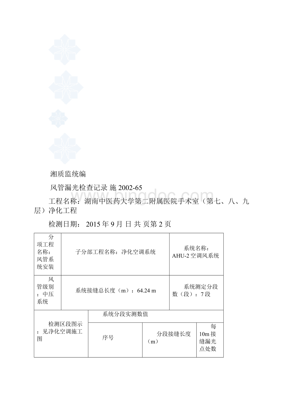 风管漏光检测记录40877.docx_第3页