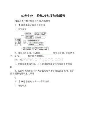 高考生物二轮练习专项细胞增殖.docx