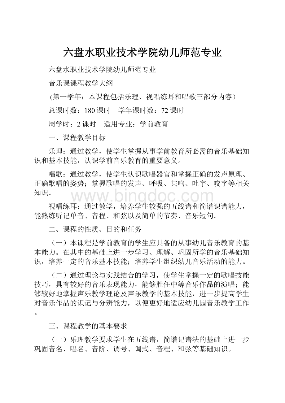 六盘水职业技术学院幼儿师范专业.docx_第1页