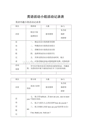 英语活动小组活动记录表.docx