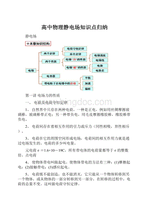 高中物理静电场知识点归纳.docx