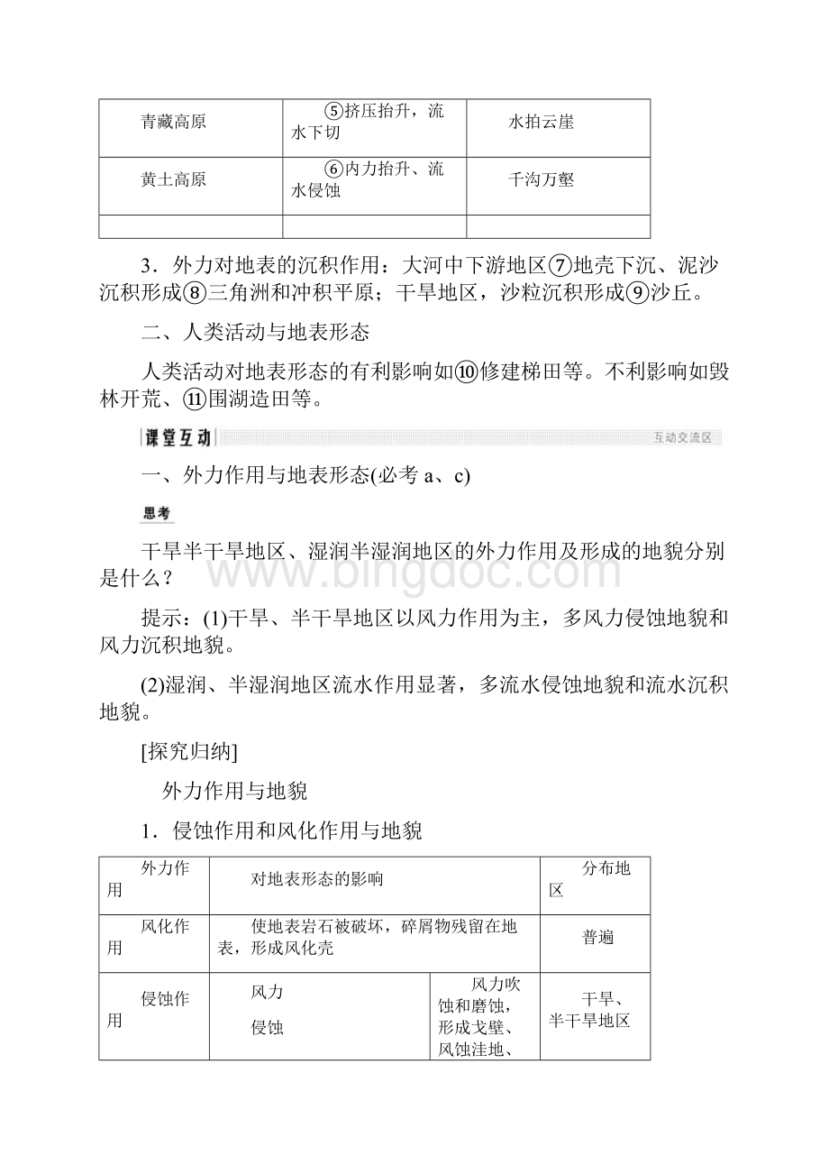 重点考点浙江专版最新版高中地理 第二章 自然环境中的物质运动和能量交换 222 外力作.docx_第2页