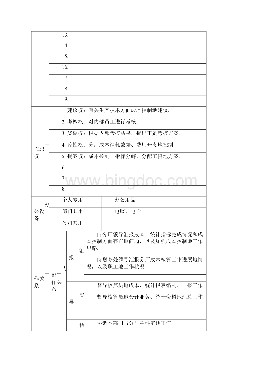 某钢铁分厂成本核算主管职位.docx_第2页