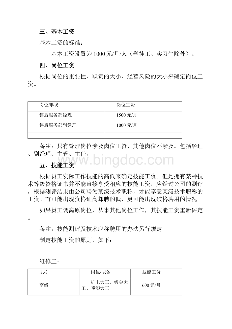 机动车4S店或快修快保行业工资奖金提成及绩效考核管理方案计划方案.docx_第2页