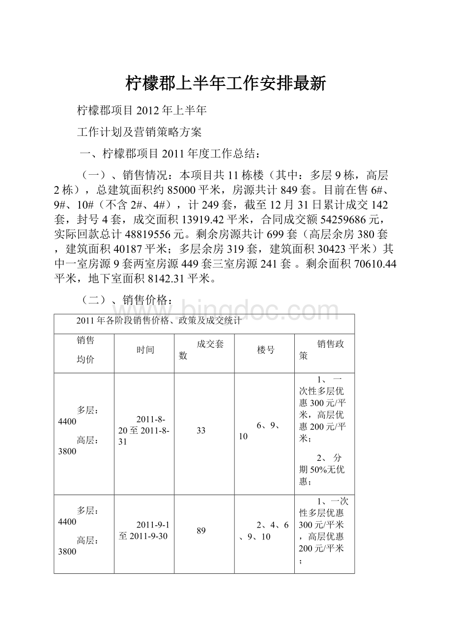 柠檬郡上半年工作安排最新.docx