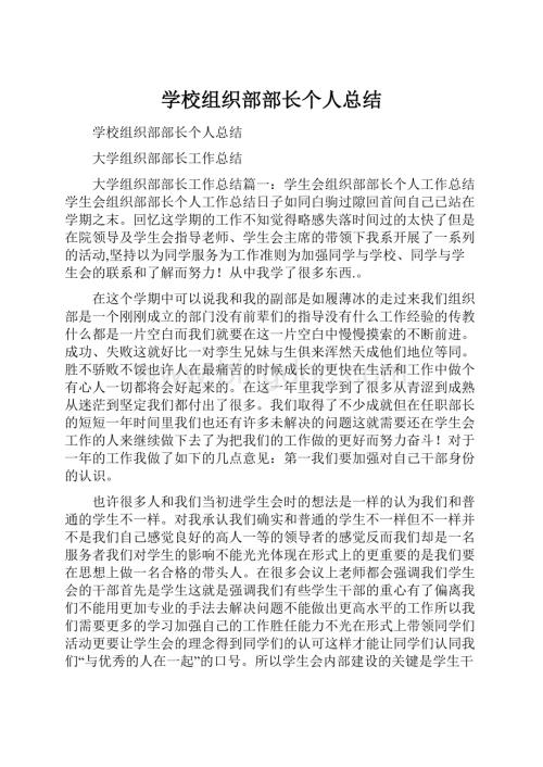 学校组织部部长个人总结.docx